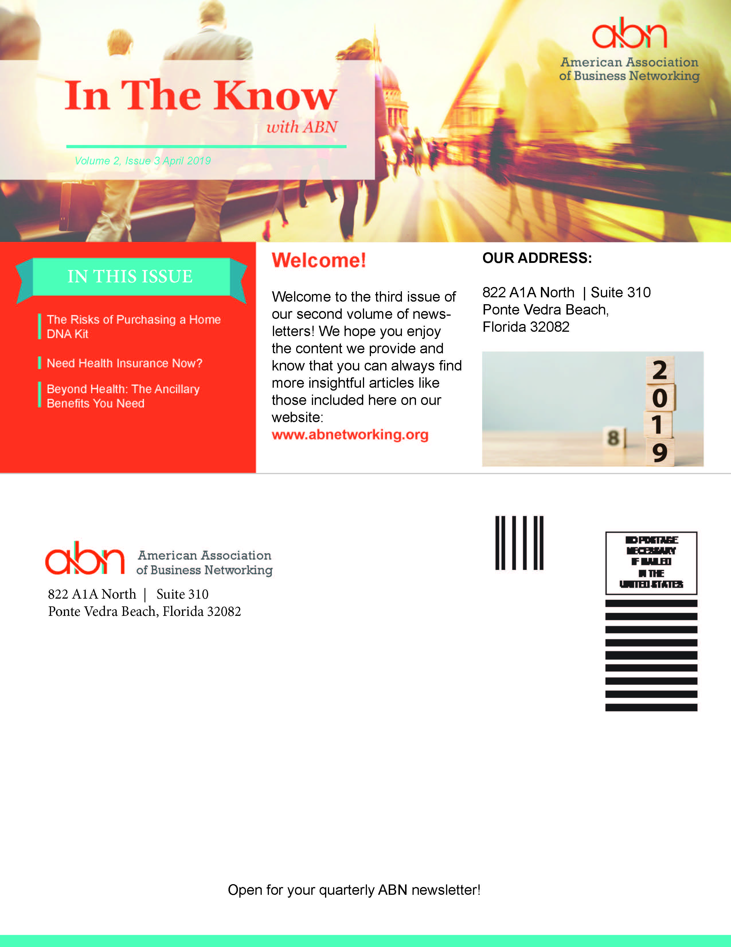 ABN Quarterly Newsletter April 2019 Volume 2 Issue 3 img 1